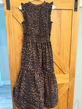 Rails  Leopard Print Tiered Dress - Brown and Black
